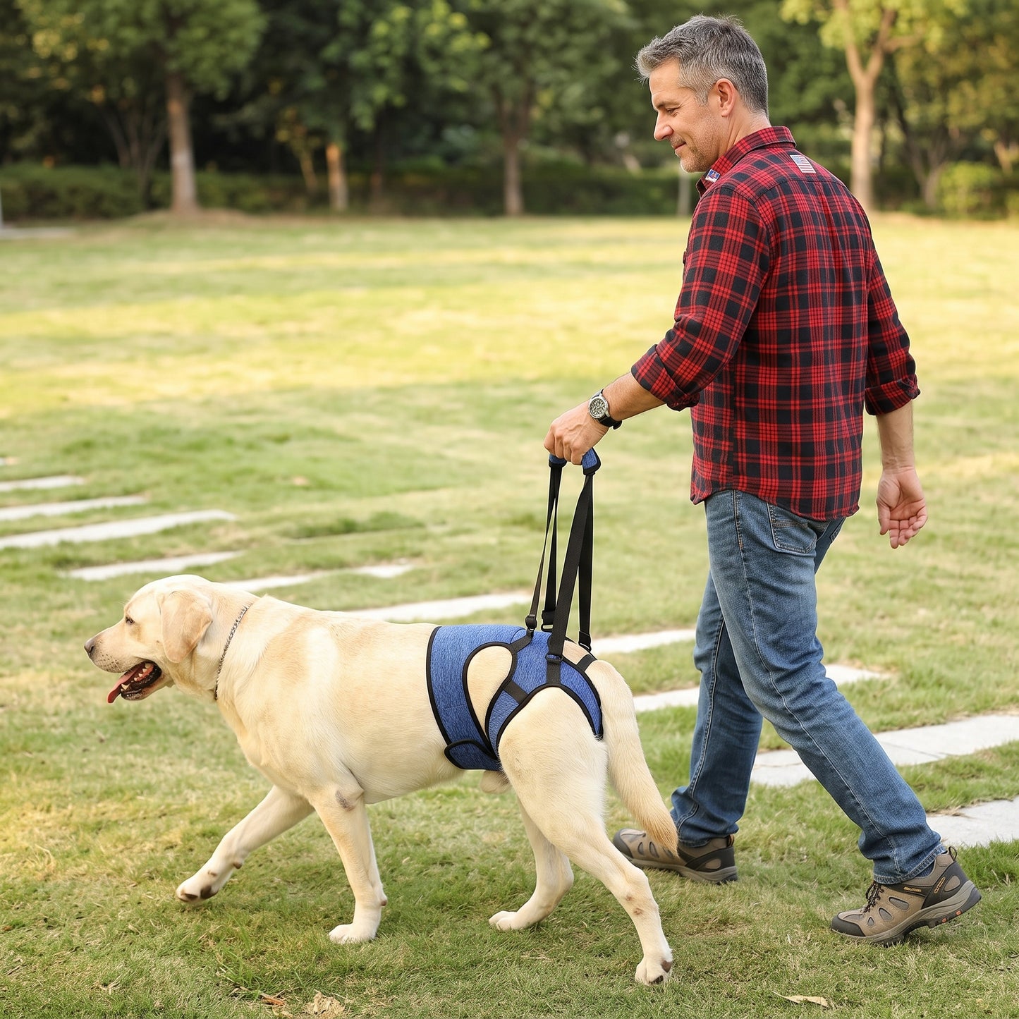 NUGGAL Anti-Slip Dog Hind Leg Lift Harness & Recovery Sling with Corset Design