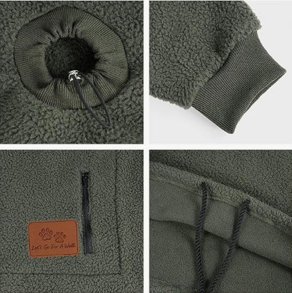 NUGGAL Unisex Oversized Fleece Front Pet Pouch Hoodie