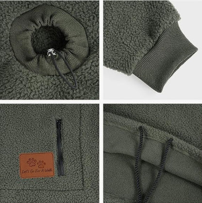 NUGGAL Unisex Oversized Fleece Front Pet Pouch Hoodie