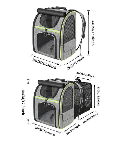 NUGGAL Expandable Pet Carrier Backpack with Breathable Mesh Tent