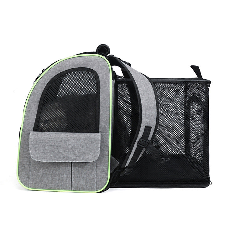 NUGGAL Expandable Pet Carrier Backpack with Breathable Mesh Tent
