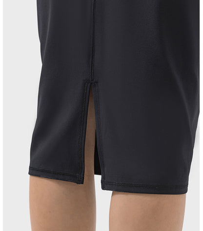 NUGGAL Pet Hair Resistant High Waisted Tummy Control 2-in-1 Bodycon Midi Casual Skirt