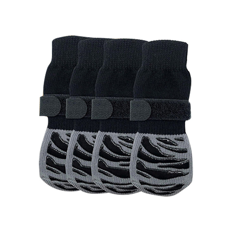 NUGGAL Anti-Slip Dog Socks with 360° Grip & Adjustable Straps (2 Sets)
