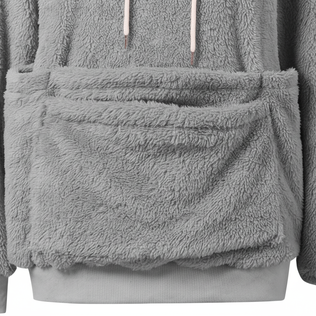 NUGGAL Unisex Kangroo Pet Pocket Fleece Hoodie