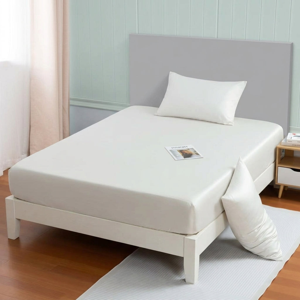 NUGGAL Pet Hair-Resistant Bamboo Fitted Sheet – Soft, Sustainable, and Pet-Friendly Comfort