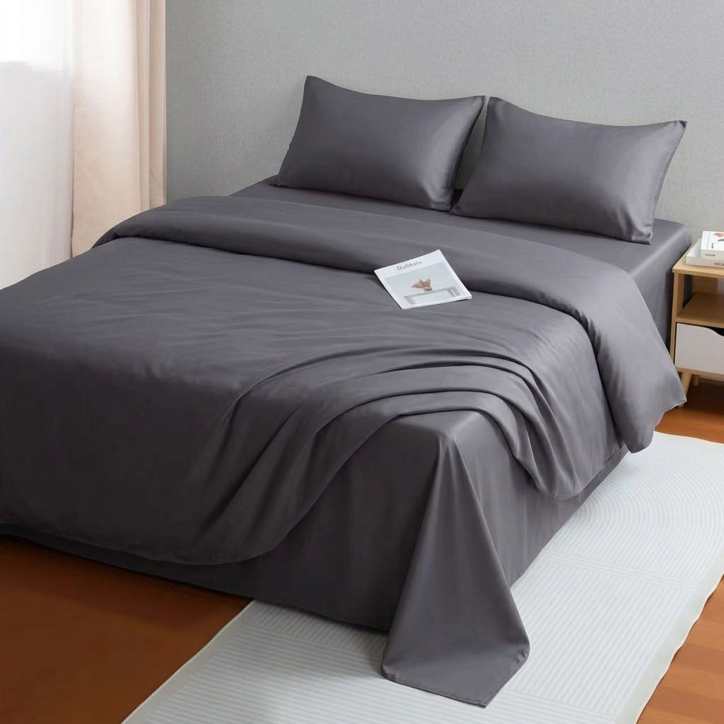 NUGGAL Pet Hair-Resistant Bamboo Full Sheet & Duvet Cover Set – Ultimate Eco-Friendly Comfort for Pet Owners