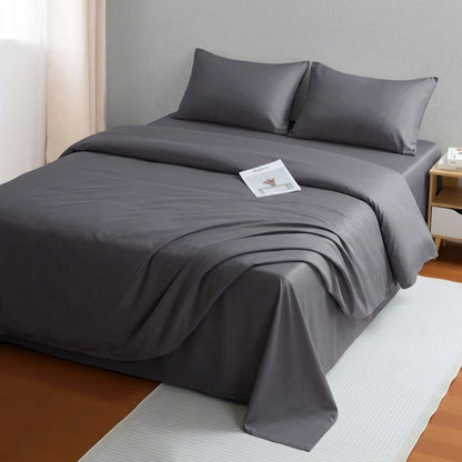 NUGGAL Pet Hair-Resistant Bamboo Full Sheet & Duvet Cover Set – Ultimate Eco-Friendly Comfort for Pet Owners
