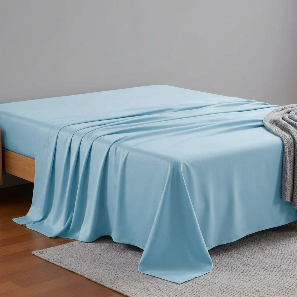 NUGGAL Pet Hair-Resistant Bamboo Flat Sheet – Soft, Sustainable, and Pet-Friendly Comfort