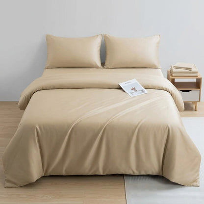 NUGGAL Pet Hair-Resistant Bamboo Full Sheet & Duvet Cover Set – Ultimate Eco-Friendly Comfort for Pet Owners