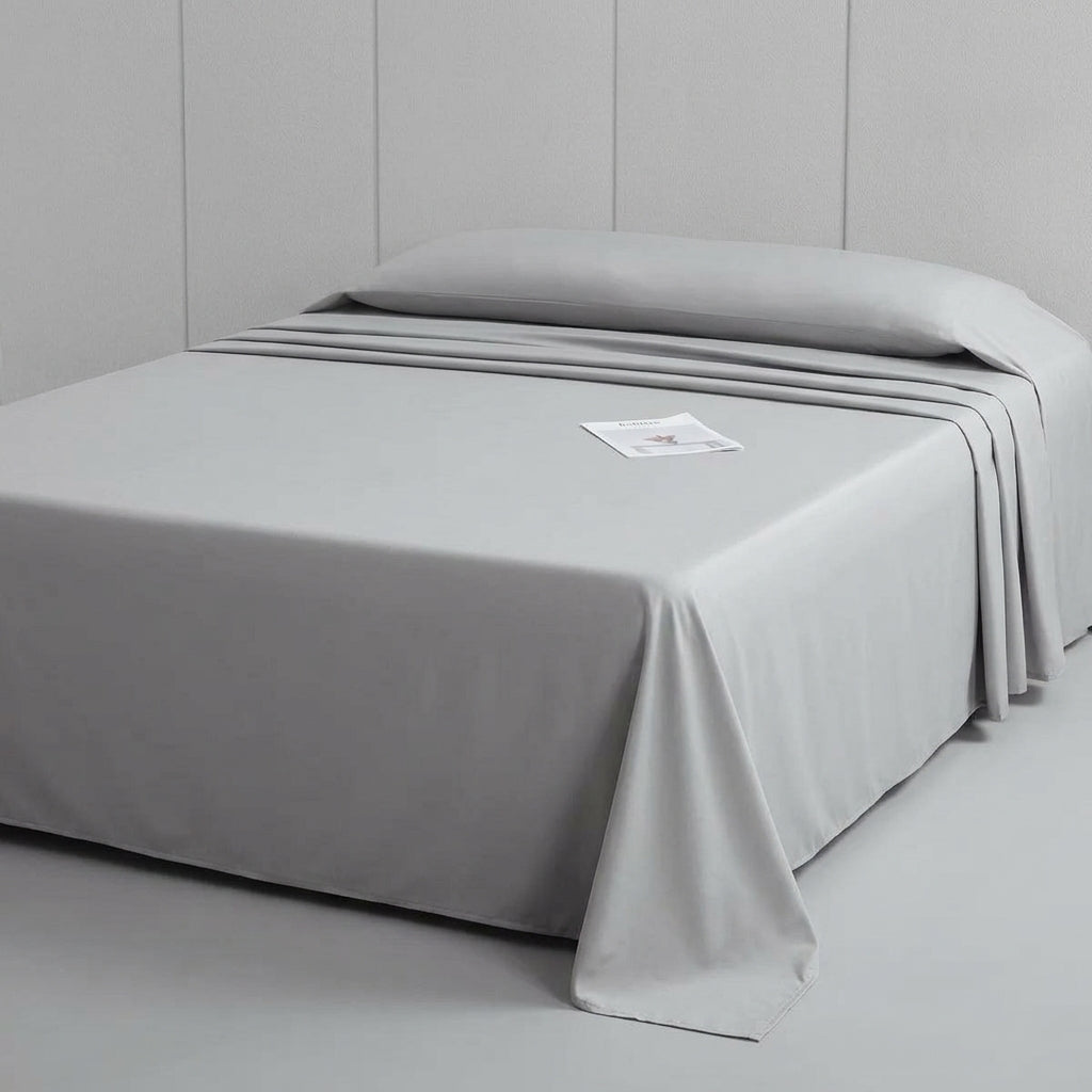 NUGGAL Pet Hair-Resistant Bamboo Flat Sheet – Soft, Sustainable, and Pet-Friendly Comfort