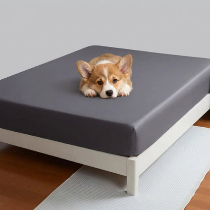 NUGGAL Pet Hair-Resistant Bamboo Fitted Sheet – Soft, Sustainable, and Pet-Friendly Comfort