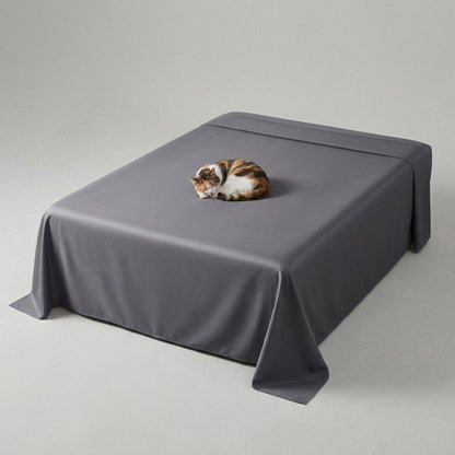 NUGGAL Pet Hair-Resistant Bamboo Flat Sheet – Soft, Sustainable, and Pet-Friendly Comfort