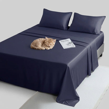 NUGGAL Pet Hair-Resistant Bamboo Sheet Set – Breathable, Sustainable Comfort for Pet Owners