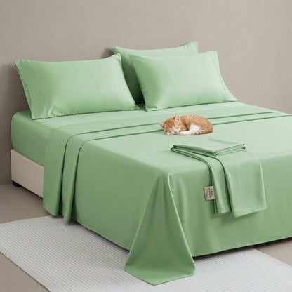 NUGGAL Pet Hair-Resistant Bamboo Sheet Set – Breathable, Sustainable Comfort for Pet Owners