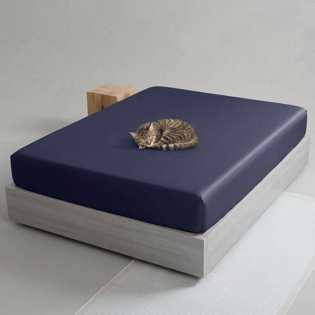 NUGGAL Pet Hair-Resistant Bamboo Fitted Sheet – Soft, Sustainable, and Pet-Friendly Comfort