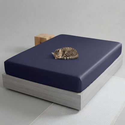 NUGGAL Pet Hair-Resistant Bamboo Fitted Sheet – Soft, Sustainable, and Pet-Friendly Comfort