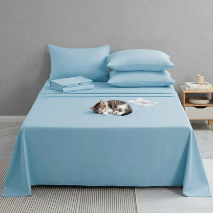 NUGGAL Pet Hair-Resistant Bamboo Sheet Set – Breathable, Sustainable Comfort for Pet Owners