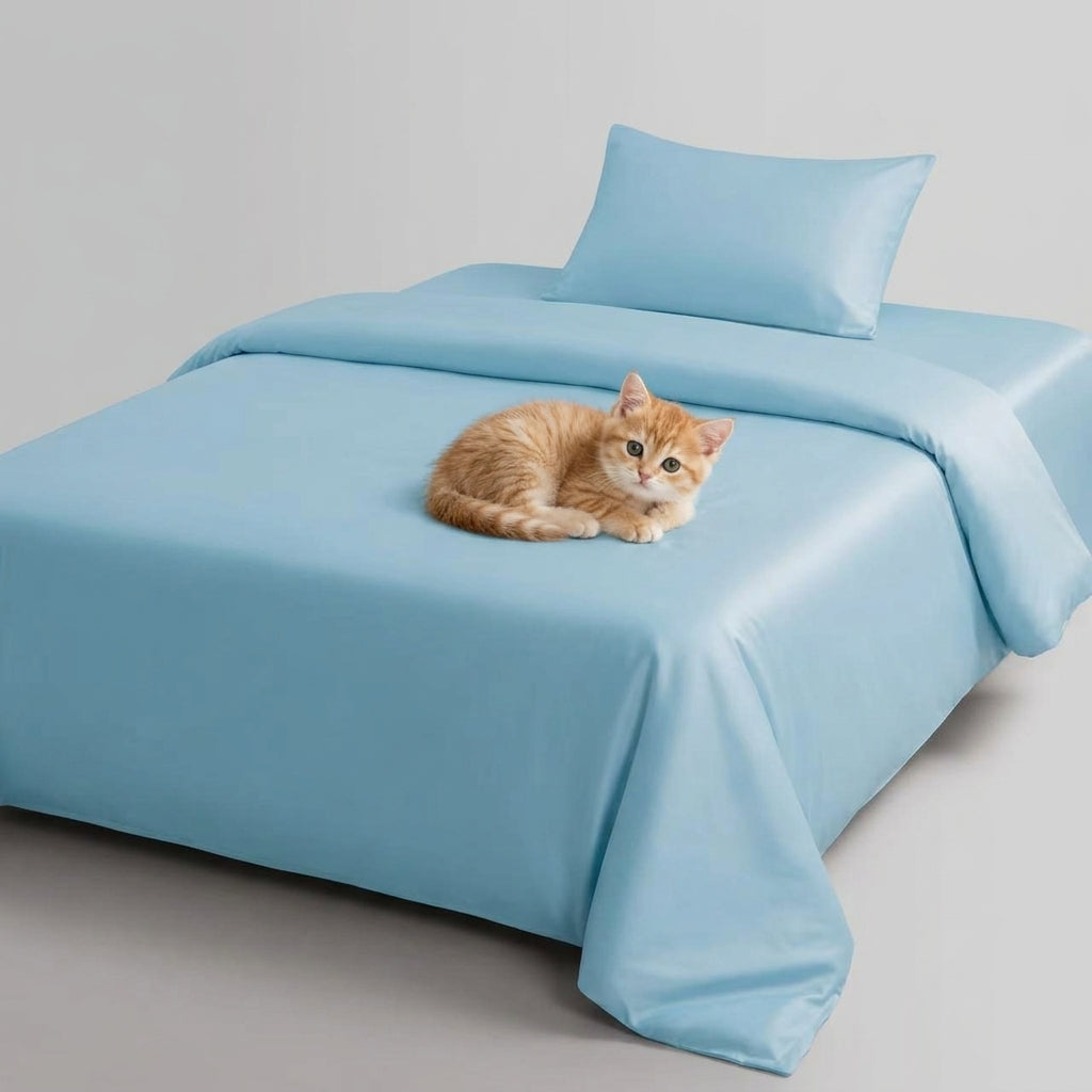 NUGGAL Pet Hair-Resistant Bamboo Duvet Cover – Eco-Friendly Comfort for Pet Owners