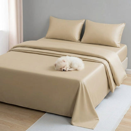 NUGGAL Pet Hair-Resistant Bamboo Full Sheet & Duvet Cover Set – Ultimate Eco-Friendly Comfort for Pet Owners