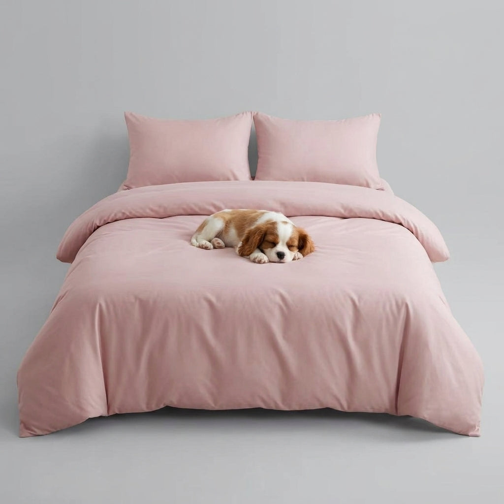NUGGAL Pet Hair-Resistant Bamboo Duvet Cover – Eco-Friendly Comfort for Pet Owners