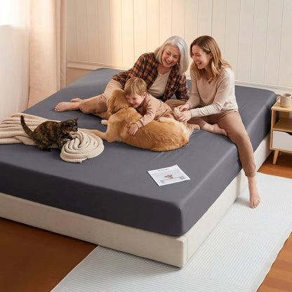 NUGGAL Pet Hair-Resistant Bamboo Fitted Sheet – Soft, Sustainable, and Pet-Friendly Comfort