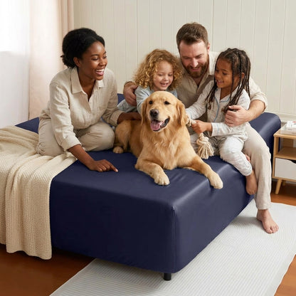 NUGGAL Pet Hair-Resistant Bamboo Fitted Sheet – Soft, Sustainable, and Pet-Friendly Comfort