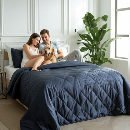 Couette rafraîchissante anti-poils d'animaux NUGGAL Midnight Sapphire