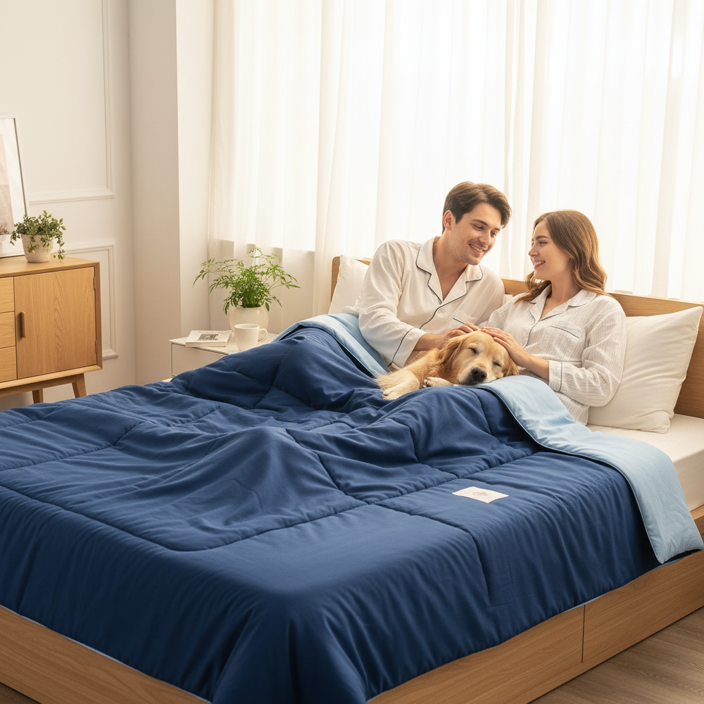 NUGGAL Pet Hair Repellent Cooling Comforter Midnight Sapphire