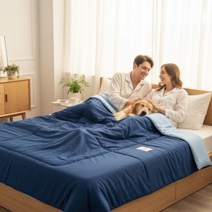 NUGGAL Pet Hair Repellent Cooling Comforter Midnight Sapphire