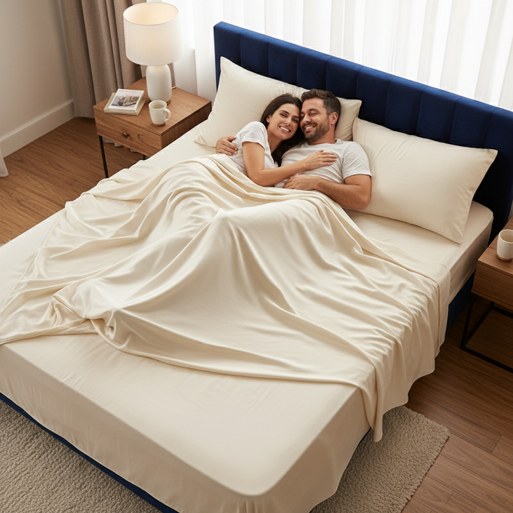 Parure de draps en bambou NUGGAL résistant aux poils d'animaux – Confort respirant et durable pour les propriétaires d'animaux