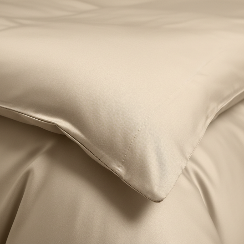 NUGGAL Pet Hair Repellent Bamboo Sheet & Duvet Cover Set Elegant Khaki