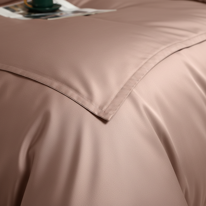 Ensemble drap et housse de couette en bambou NUGGAL anti-poils d'animaux Serene Shell