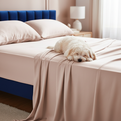 Parure de draps en bambou NUGGAL résistant aux poils d'animaux – Confort respirant et durable pour les propriétaires d'animaux