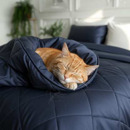 Couette rafraîchissante anti-poils d'animaux NUGGAL Midnight Sapphire