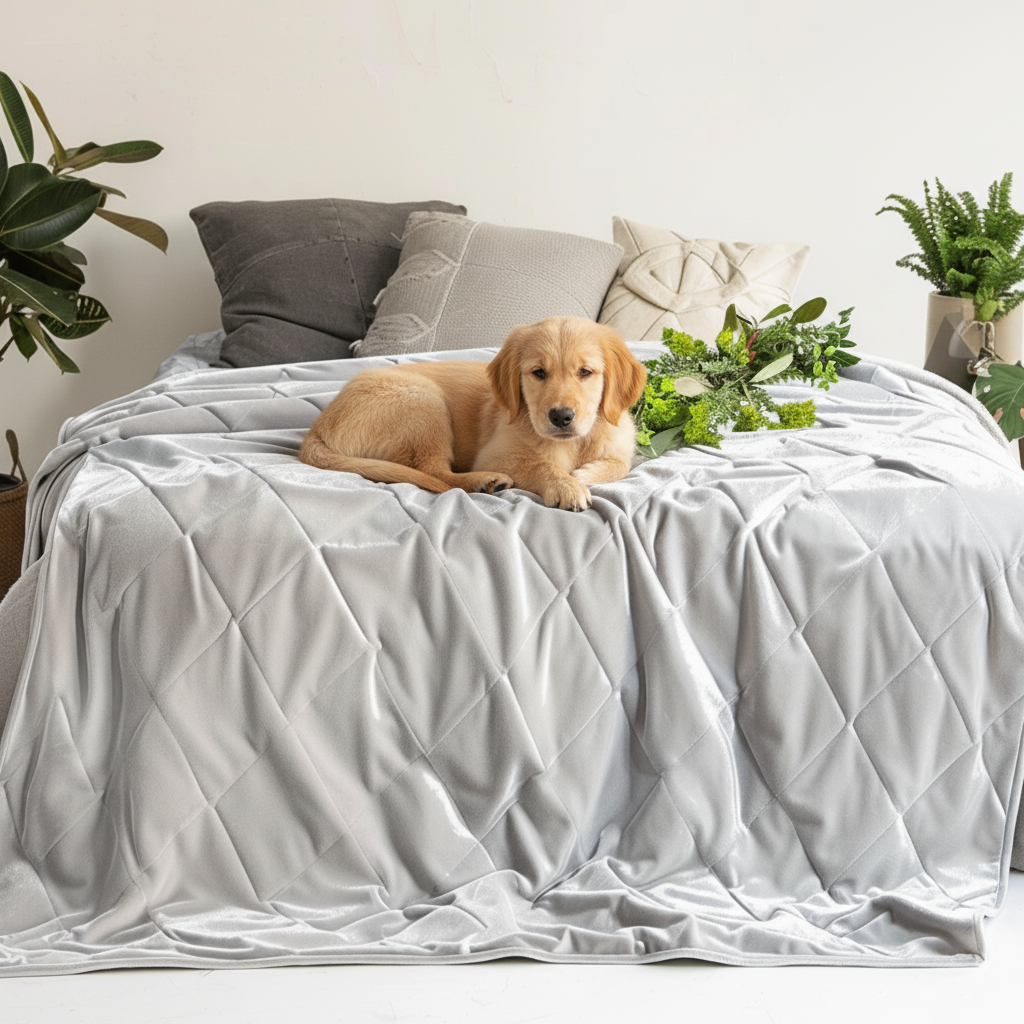 NUGGAL Répulsif pour poils d'animaux, Couette rafraîchissante, Brume argentée