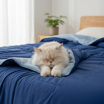 NUGGAL Pet Hair Repellent Cooling Comforter Midnight Sapphire