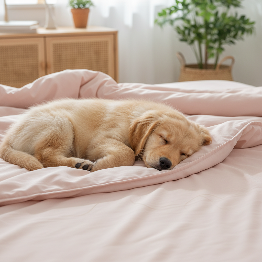 NUGGAL Pet Hair Repellent Cooling Comforter Tangerine Mist