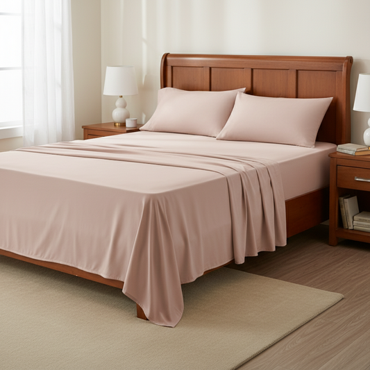 NUGGAL Pet Hair-Resistant Bamboo Sheet Set – Breathable, Sustainable Comfort for Pet Owners