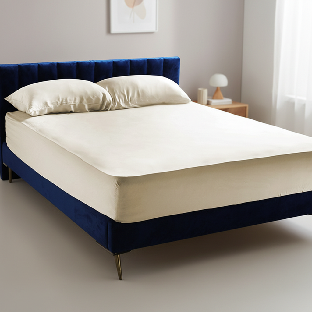 Drap-housse en bambou NUGGAL résistant aux poils d'animaux – Doux, durable et confortable pour les animaux