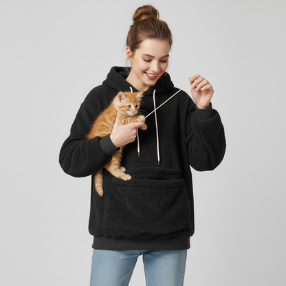 NUGGAL Unisex Kangroo Pet Pocket Fleece Hoodie