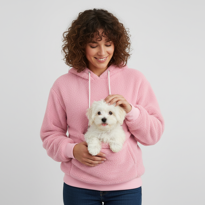 NUGGAL Unisex Kangroo Pet Pocket Fleece Hoodie