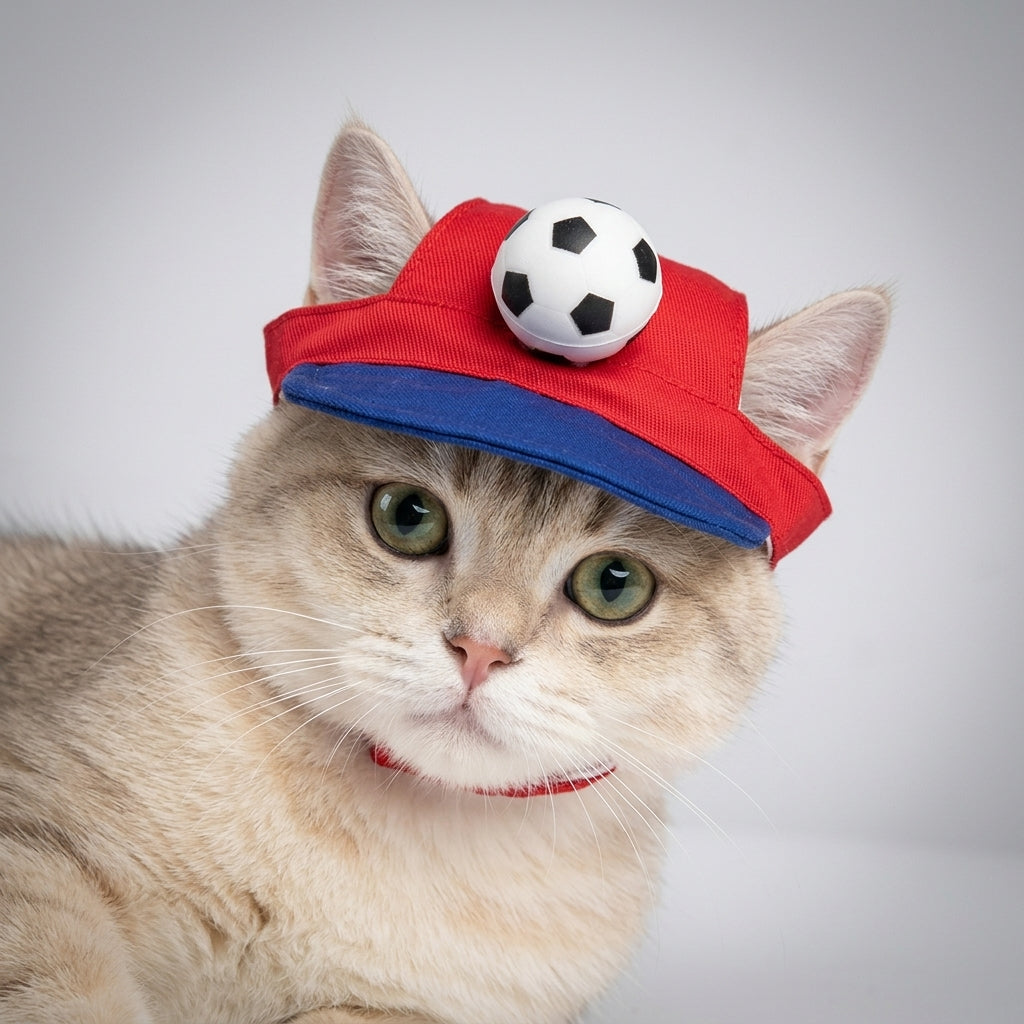 Nuggal Game Day Soccer Visor –  Color Hat for Pets