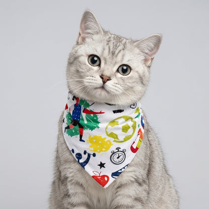 Nuggal Game Day Pet Bandana – Sports Theme Scarf for Cats & Dogs