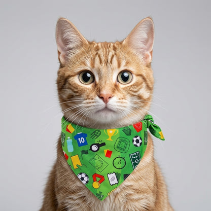 Nuggal Game Day Pet Bandana – Sports Theme Scarf for Cats & Dogs