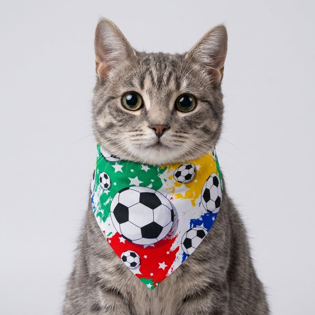 Nuggal Game Day Pet Bandana – Sports Theme Scarf for Cats & Dogs
