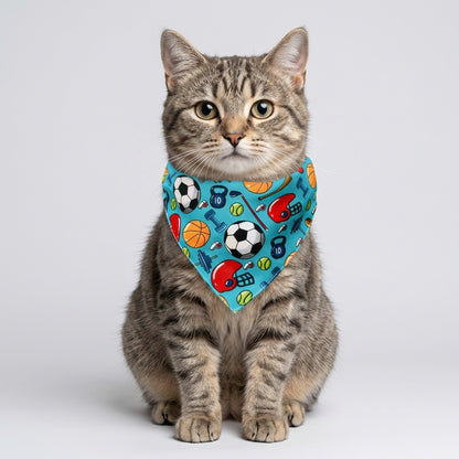 Nuggal Game Day Pet Bandana – Sports Theme Scarf for Cats & Dogs