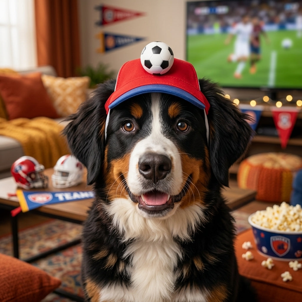 Nuggal Game Day Soccer Visor –  Color Hat for Pets