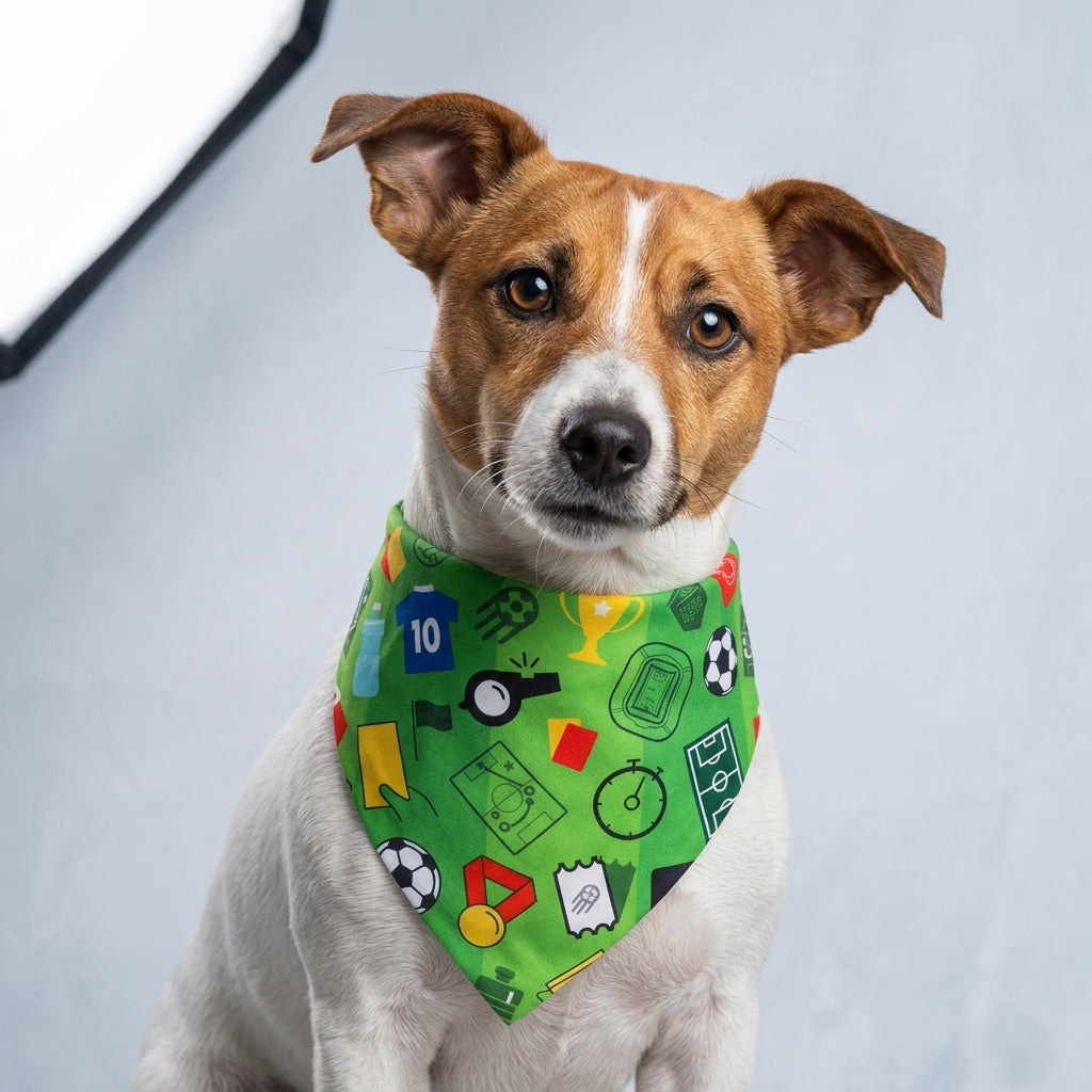 Nuggal Game Day Pet Bandana – Sports Theme Scarf for Cats & Dogs