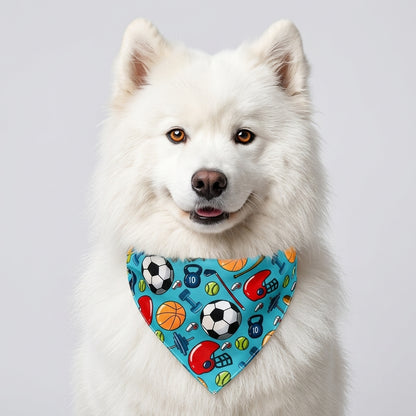 Nuggal Game Day Pet Bandana – Sports Theme Scarf for Cats & Dogs