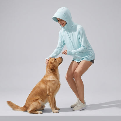 NUGGAL Pet Hair Resistant | Ultimate Women’s Lightweight UV Shield Sun Hoodie